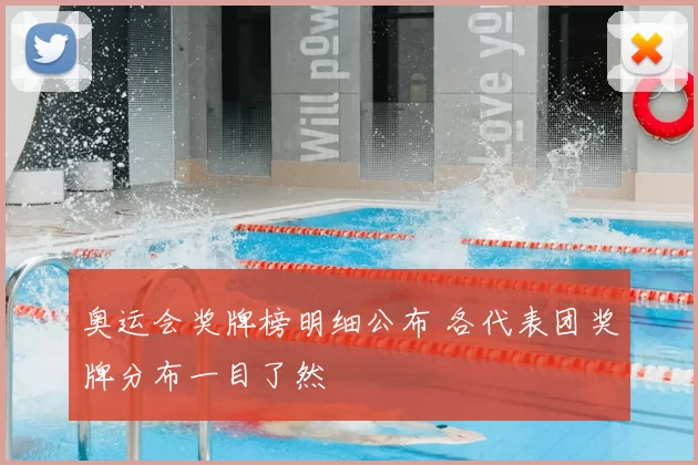 奥运会奖牌榜明细公布 各代表团奖牌分布一目了然